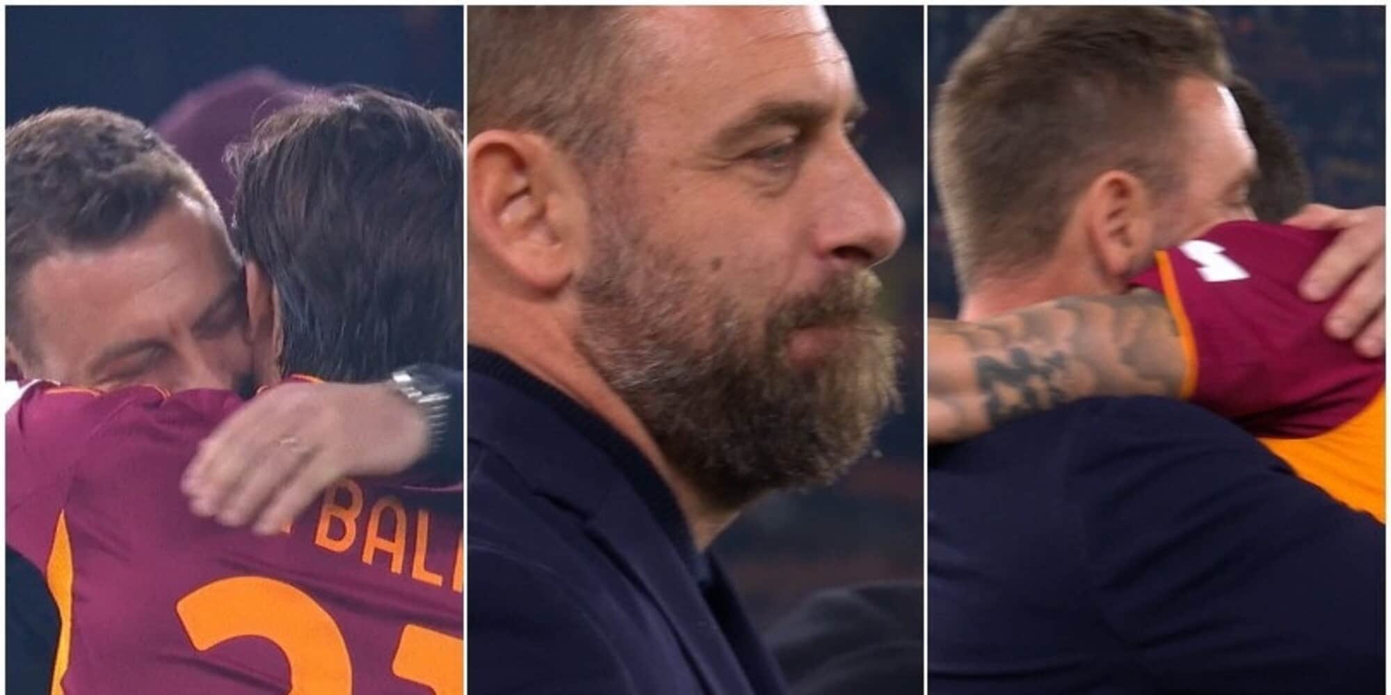 Întâlnire emoționantă la Olimpico: De Rossi a fost surprins de giganții giallorossi Înainte de fluierul de start al meciului Roma – Genoa, atmosfera de pe stadionul Olimpico a fost încărcată de emoție