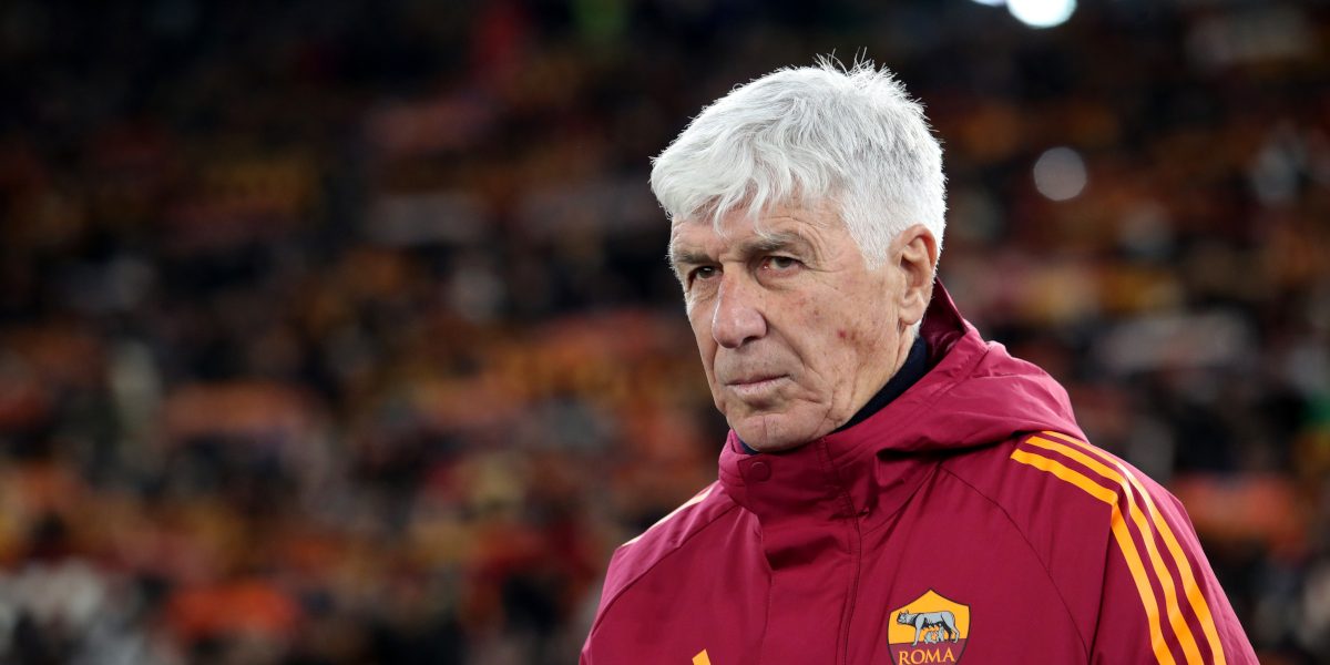 ROME, ITALY - NOVEMBER 27: AS Roma head coach Gian Piero Gasperini looks on during the UEFA Europa League 2025/26 League Phase MD5 match between AS Roma and FC Midtjylland at Stadio Olimpico on November 27, 2025 in Rome, Italy. (Photo by Paolo Bruno/Getty Images)