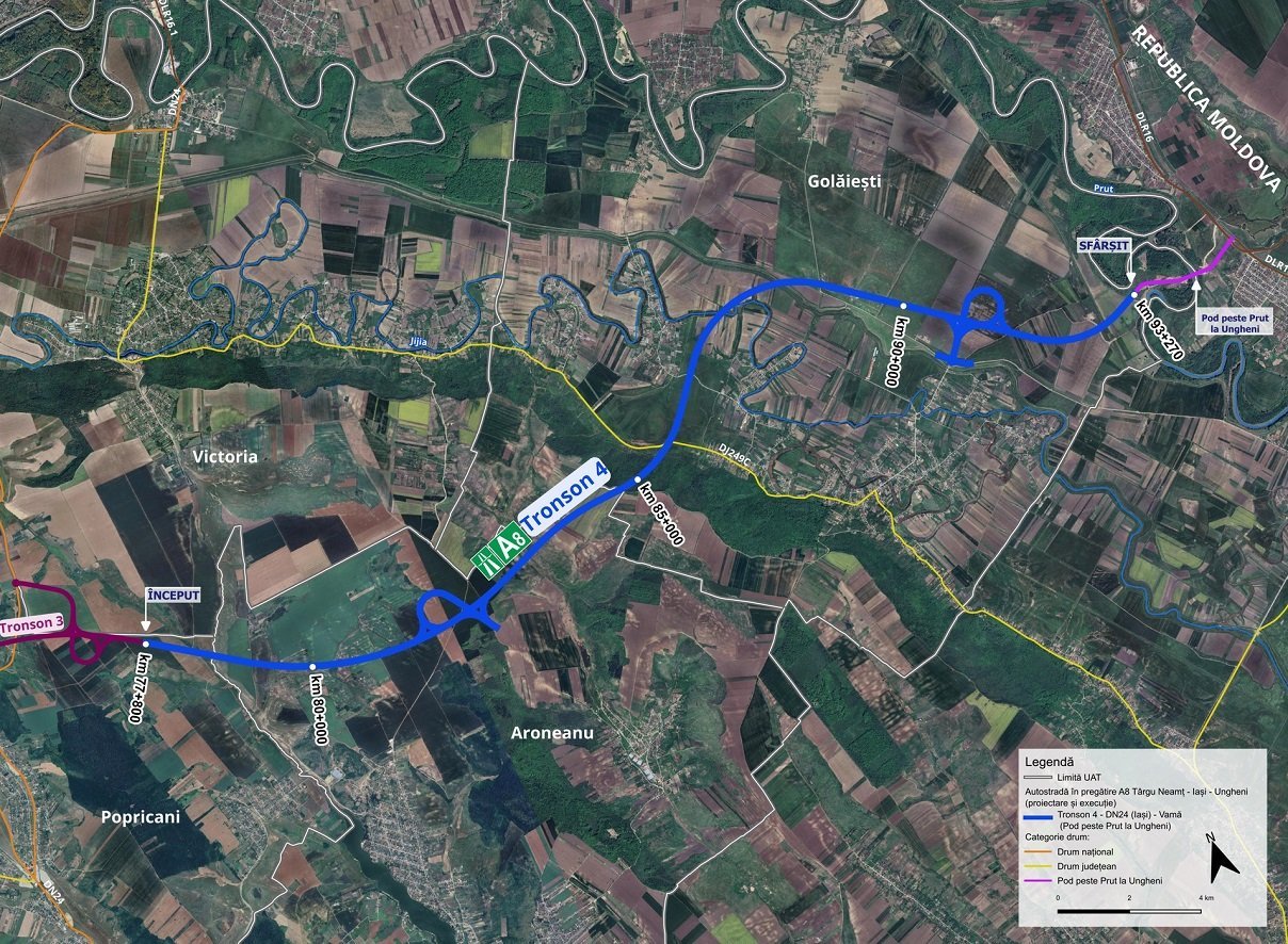 Consiliul Naţional de Soluţionare a Contestaţiilor (CNSC) a respins, miercuri, o contestaţie depusă la documentaţia de atribuire pentru contractul de proiectare şi execuţie a tronsonului 4 al Autostrăzii A8 Târgu Neamţ (Moţca) – Iaşi – Ungheni, un obiectiv major de infrastructură finanţat prin Programul SAFE