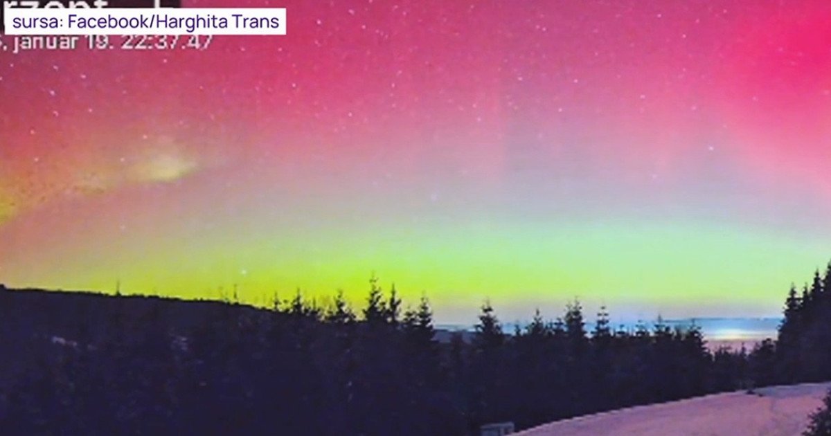 Un spectacol celest rar: Aurora boreală a încântat România Aurora boreală a fost vizibilă noaptea trecută în mare parte din România, transformând cerul într-un tablou impresionant de nuanțe roșii, verzi și violete