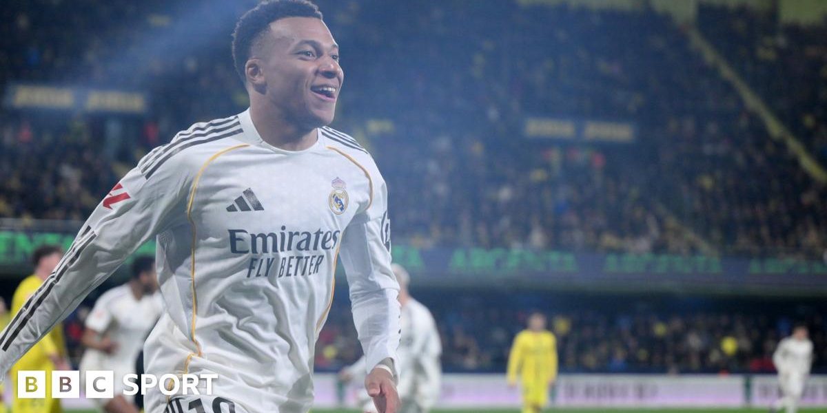 Villarreal 0-2 Real Madrid: Kylian Mbappe double sends Real Madrid top of La Liga