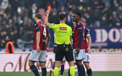 l'arbitro cambia idea e caccia il rosso dopo soli 20' a Pobega