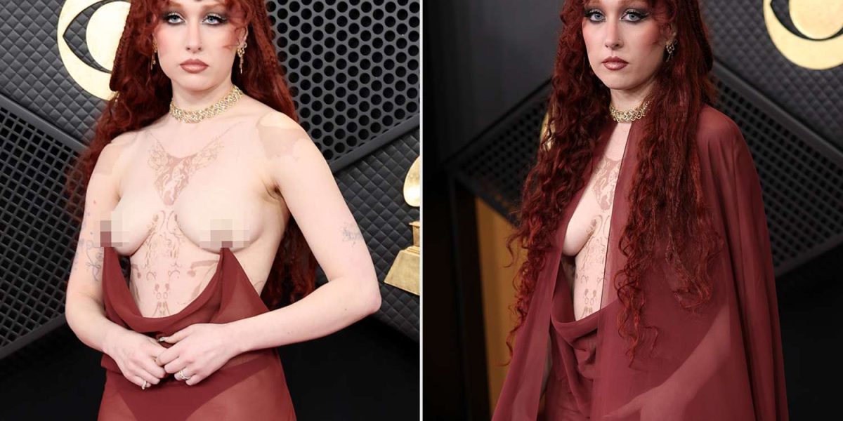 Chappell Roan Wears the Ultimate Sheer Gown Hanging from Nipple Rings at 2026 Grammys