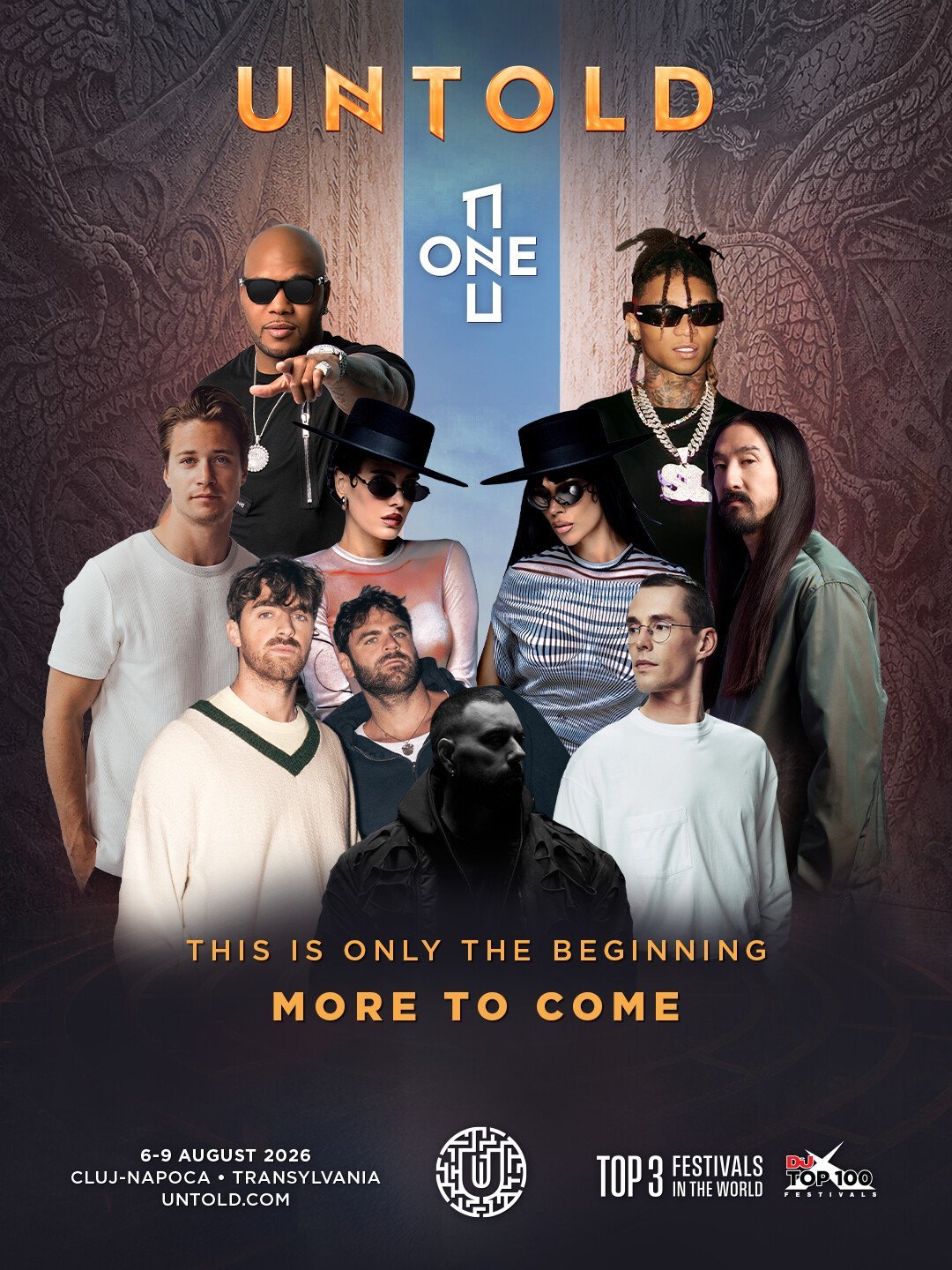 Primul val de artiști pentru Untold 2026: o linie spectaculoasă Primul val de artiști confirmați pentru ediția din 2026 a festivalului Untold a fost anunțat, aducându-i pe scena din Cluj pe Flo Rida, Swae Lee, Kygo, The Chainsmokers și Lost Frequencies