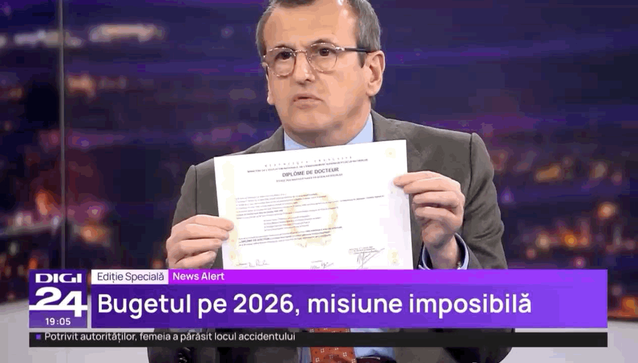 Cristian Preda, fost decan al Facultății de Științe Politice de la Universitatea București, a provocat un moment șocant la emisiunea Digi24, unde și-a rupt diploma de doctor în direct