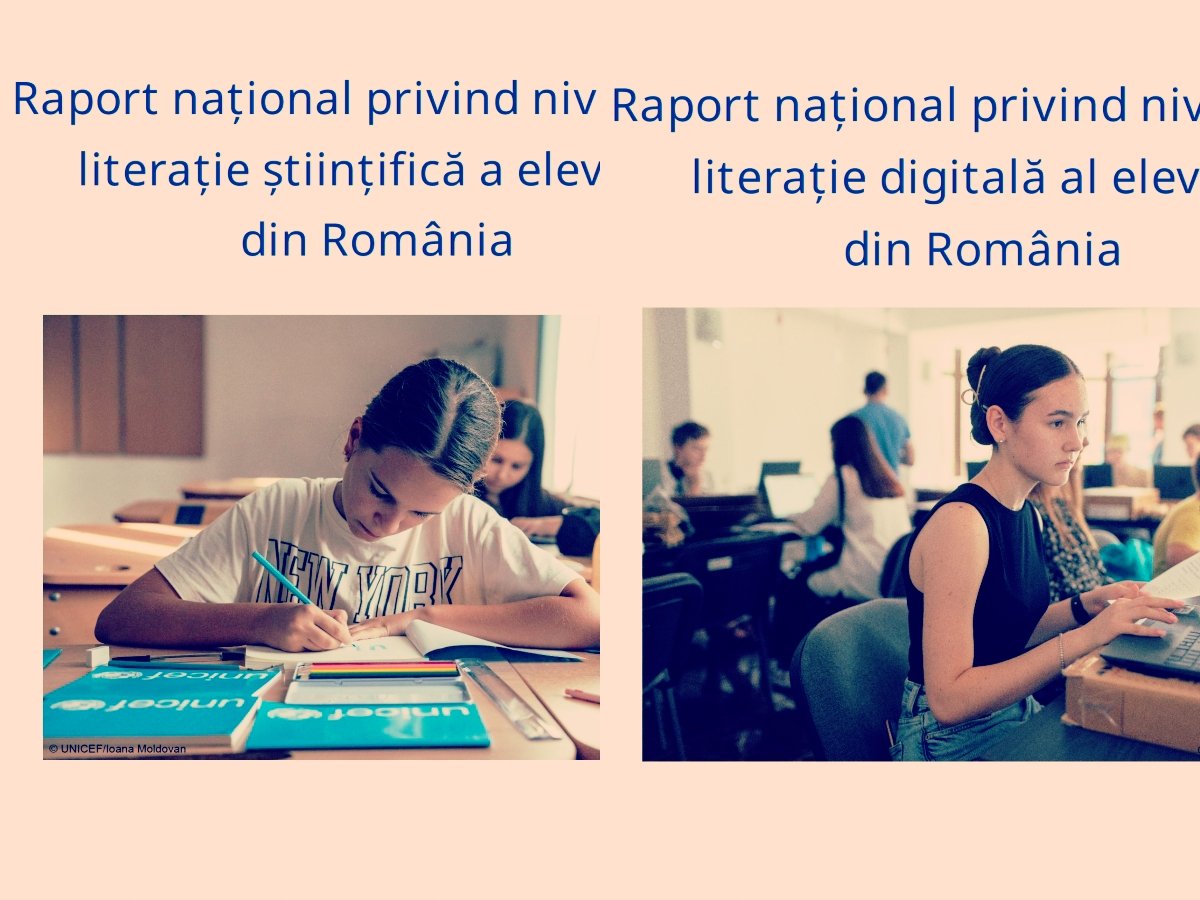 Rapoarte contradictorii despre literația digitală și științifică a elevilor din România Două rapoarte recent lansate de Ministerul Educației și Cercetării, în colaborare cu UNICEF, prezintă un tablou contradictoriu despre literația digitală și științifică a elevilor din România