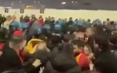 Juventus maçı öncesi Galatasaray taraftarlarına İtalyan polisi müdahale etti