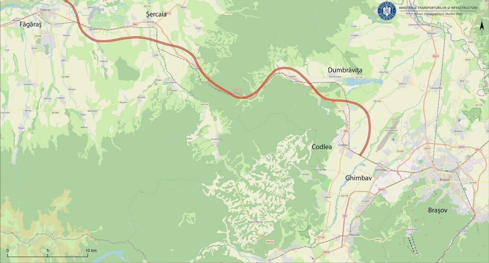 Autostrada Brașov-Făgăraș, mai ieftină cu aproape trei miliarde de lei Costul estimat al construcției autostrăzii dintre Brașov și Făgăraș a scăzut semnificativ, potrivit ultimei evaluări a documentației tehnice