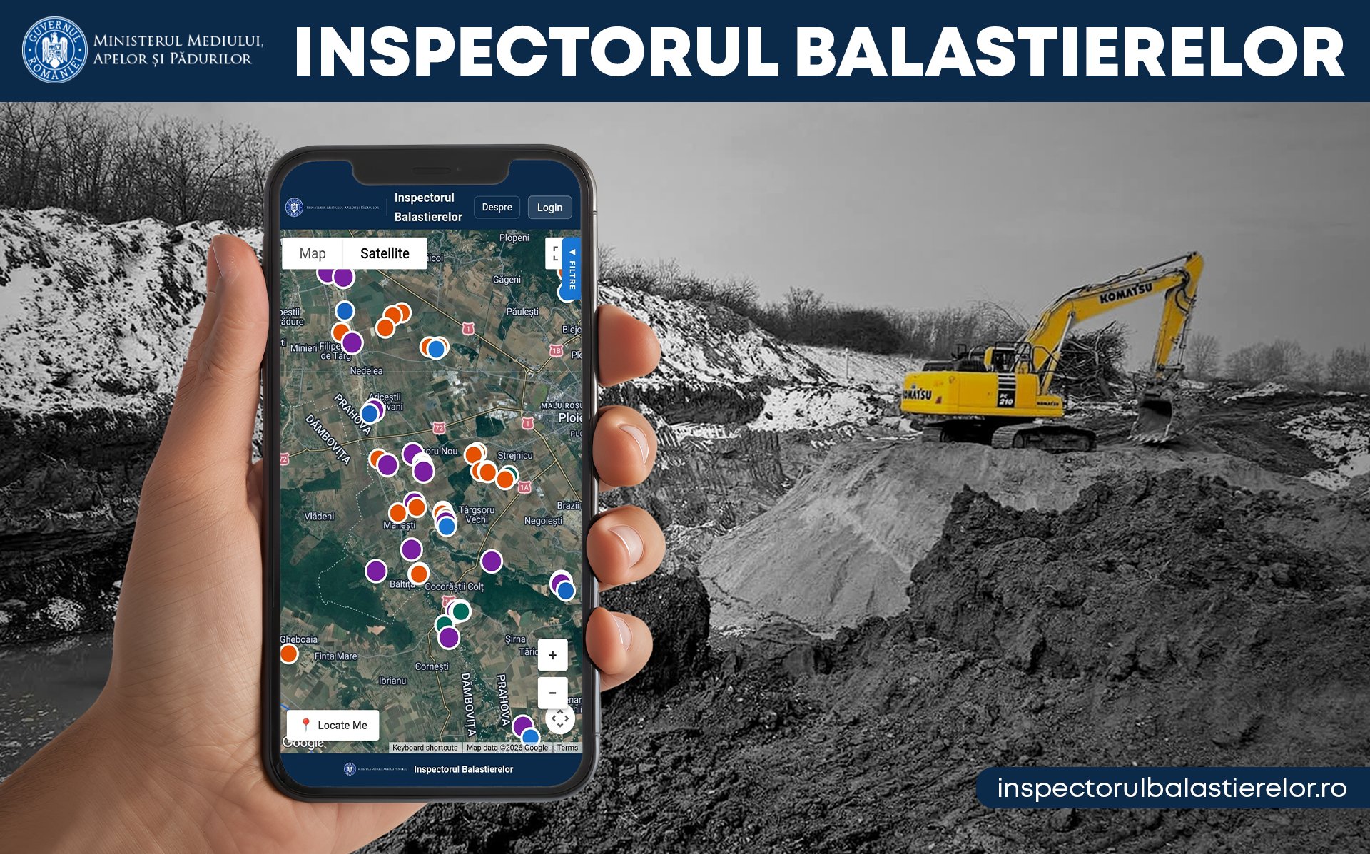 Noua platformă Inspectorul Balastierelor: Harta online a exploatărilor de agregate minerale București – Ministerul Mediului, Apelor și Pădurilor a lansat Inspectorul Balastierelor, o platformă digitală inovatoare care permite accesul public la informații despre exploatările de agregate minerale din România