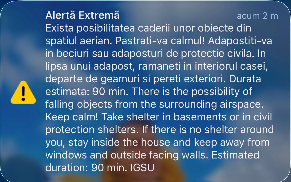 Mesaj ro-alert în nordul județului Tulcea, pentru populație