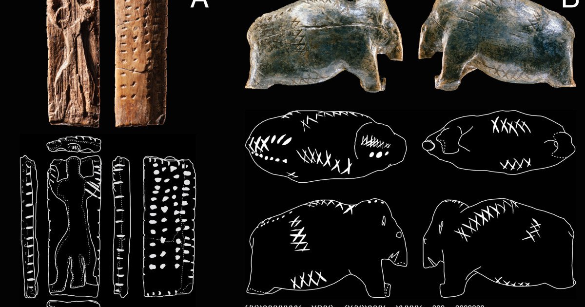 Descoperire uimitoare: Semnele misterioase de pe artefactele vechi de 40.000 de ani ar putea fi primele forme de comunicare scrisă Cercetătorii au analizat urmele descoperite pe artefacte vechi de 40.000 de ani, realizate de cultura Aurignacian