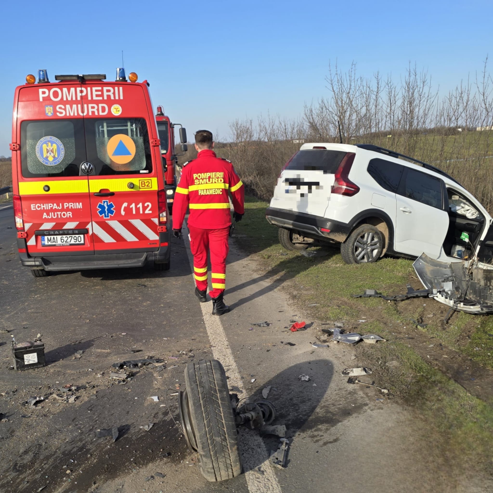 Un mort și un rănit într-un accident pe dn6 în giurgiu