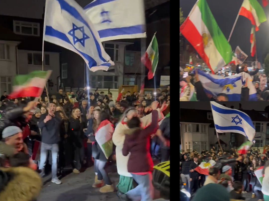 Posibile variante (aproximativ 60-70 caractere):

Londra: Israelieni și iranieni celebrează dispariția lui Khamenei pe străzi.
Proteste la Londra: Imagini cu israelieni și iranieni sărbătorind pe străzi.
Reacții la Londra: Sărbătoare israeliano-iraniană, după zvonuri despre Khamenei.