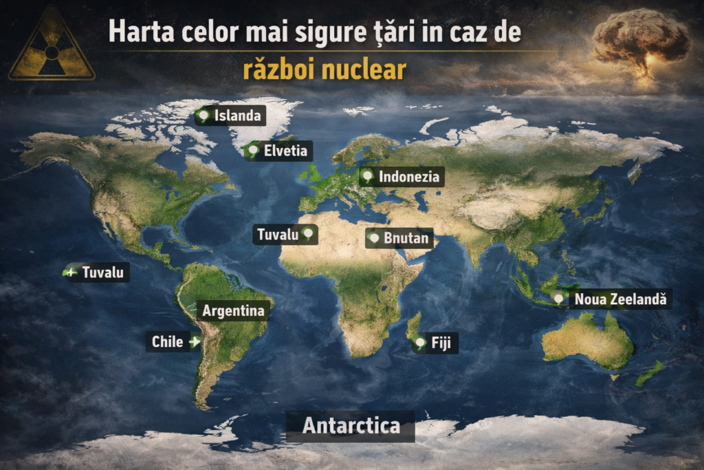 Panica unui război nuclear: Unde am putea supraviețui? Pe fondul tensiunilor geopolitice tot mai accentuate, experții din domeniul securității globale au analizat posibilele refugii în cazul unui război nuclear