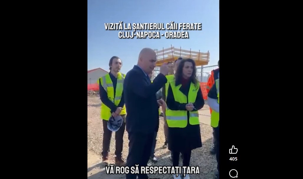 Bolojan, avertisment pe șantierul căii ferate Cluj-Napoca (video)