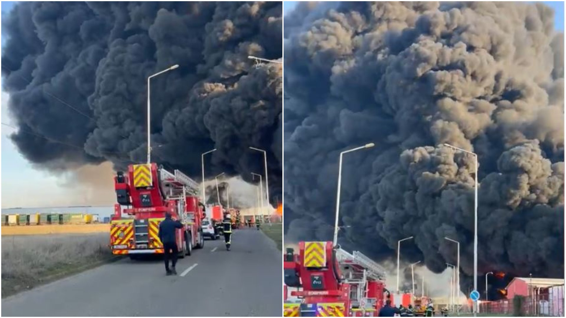 Un incendiu puternic a izbucnit miercuri dimineață la o fabrică de polistiren din Arad, generând degajări masive de fum și determinând autoritățile să emită trei mesaje Ro-Alert pentru a avertiza populația