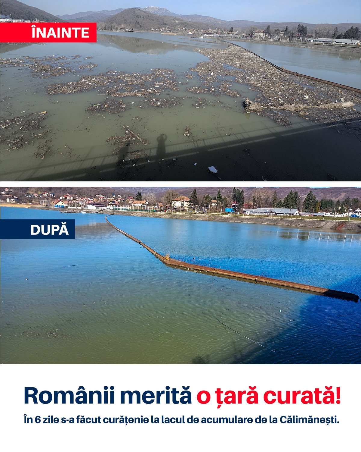 Lacul de acumulare Călimănești, curățat de deșeuri în șase zile, după o sesizare a ministrului mediului Lacul de acumulare de la Călimănești a fost curățat de tonele de deșeuri în doar șase zile, după ce ministrul mediului, Diana Buzoianu, a semnalat problema autorităților