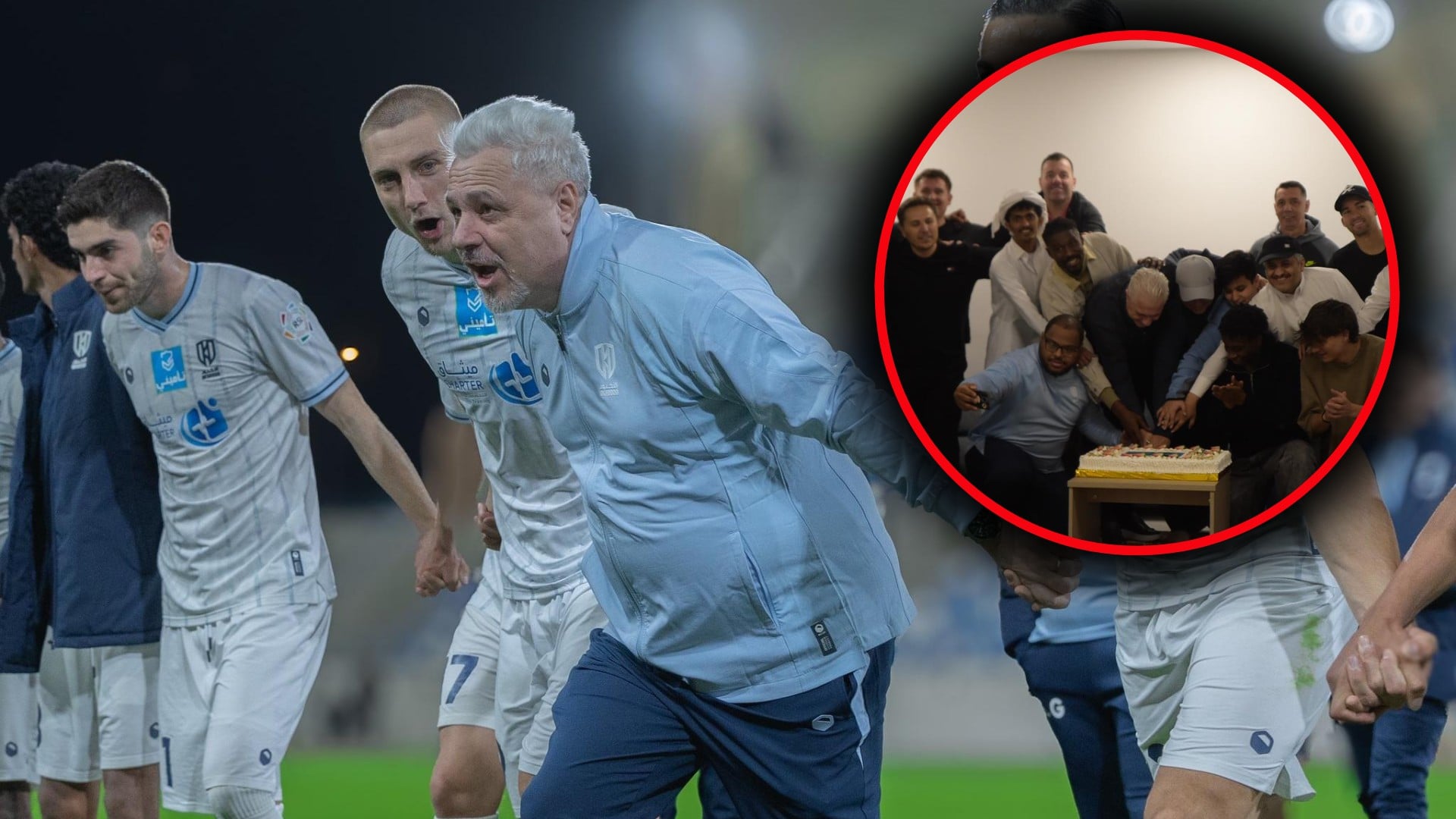 Marius Șumudică, antrenorul român care încearcă să salveze echipa Al-Okhdood de la retrogradare în Arabia Saudită, a împlinit 55 de ani pe 4 martie și a fost sărbătorit cu fast de jucători și conducerea clubului