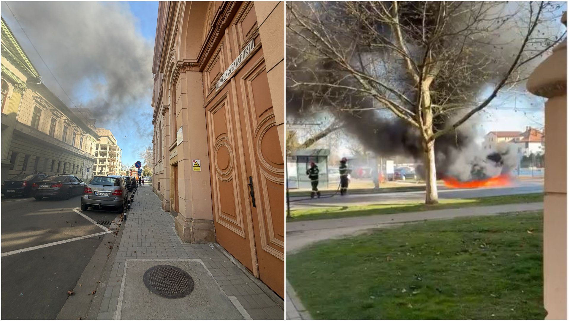 Incendiu spectaculos în centrul Aradului: o mașină a ars ca o torță Un autoturism a fost mistuit de flăcări marți, în centrul municipiului Arad, chiar în fața unuia dintre cele mai cunoscute licee din oraș