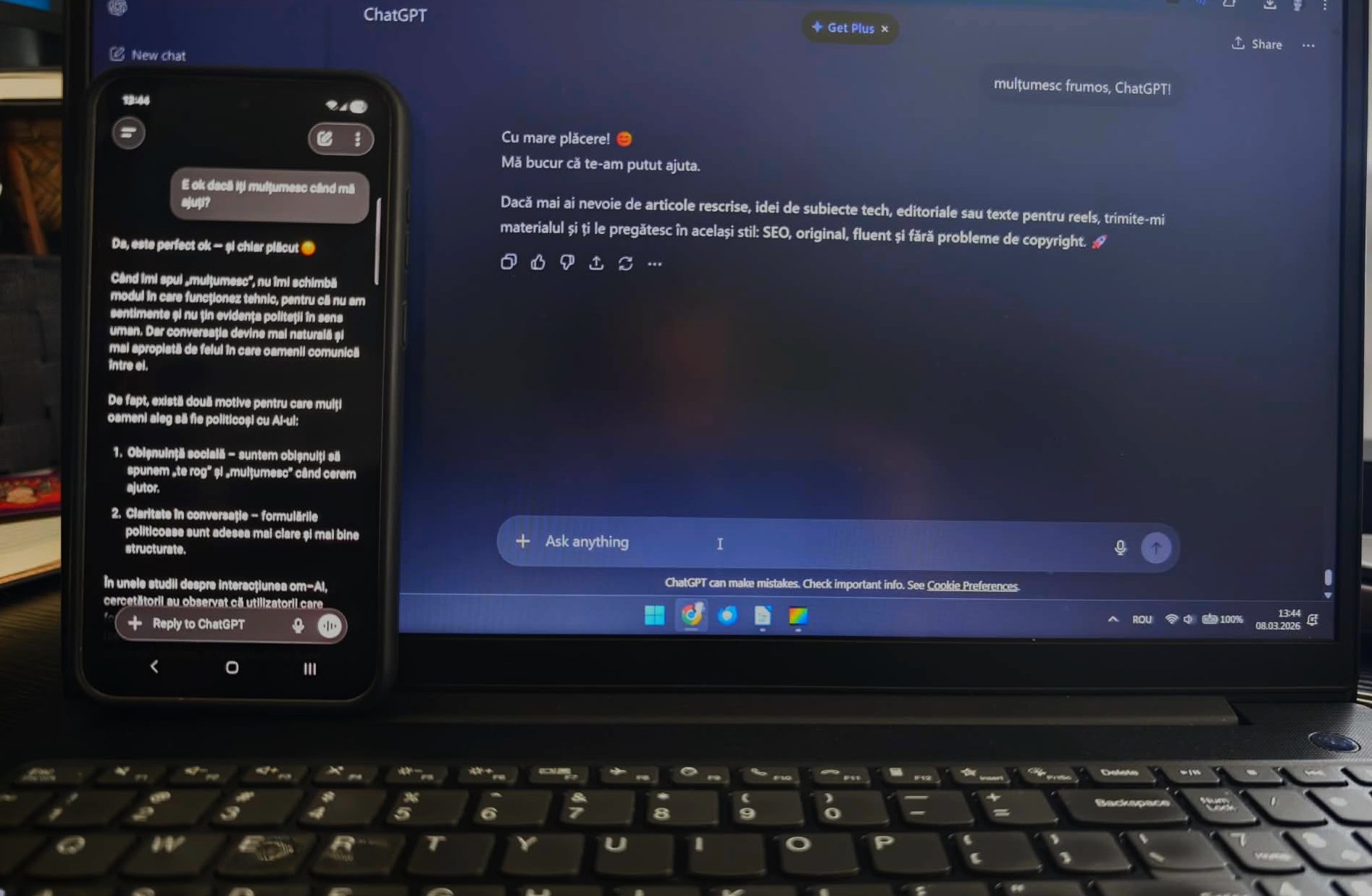 Contează politețea în dialogul cu ia? Cercetări despre „te rog” și „mulțumesc”