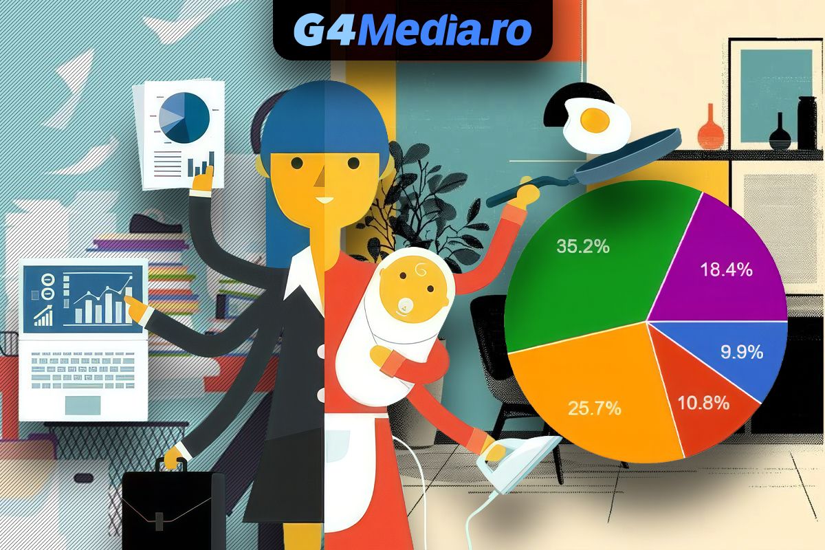 Majoritatea românilor consideră că echilibrul muncă-viață al femeilor este dificil de atins Un sondaj recent realizat de G4Media relevă o percepție prevalentă în rândul cititorilor cu privire la dificultățile pe care femeile din România le întâmpină în a concilia viața profesională cu cea de familie