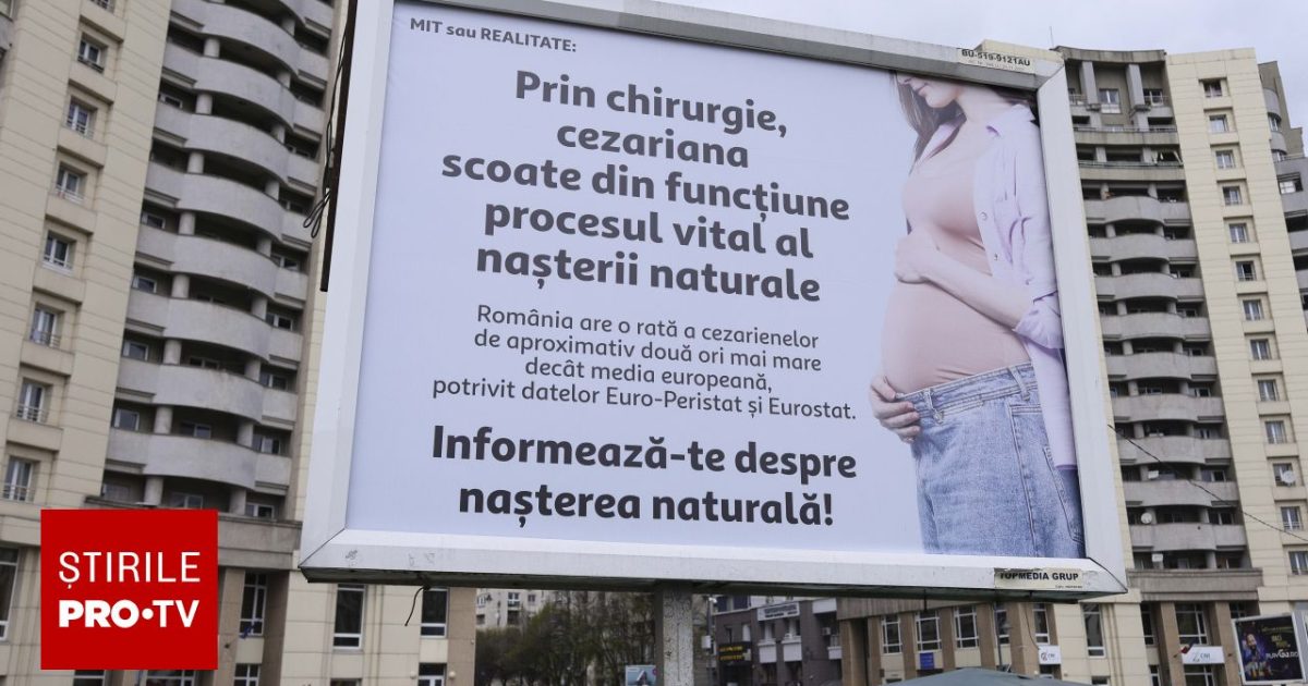 Plângeri la ANPC: Panourile cu cezariană din București, criticate dur