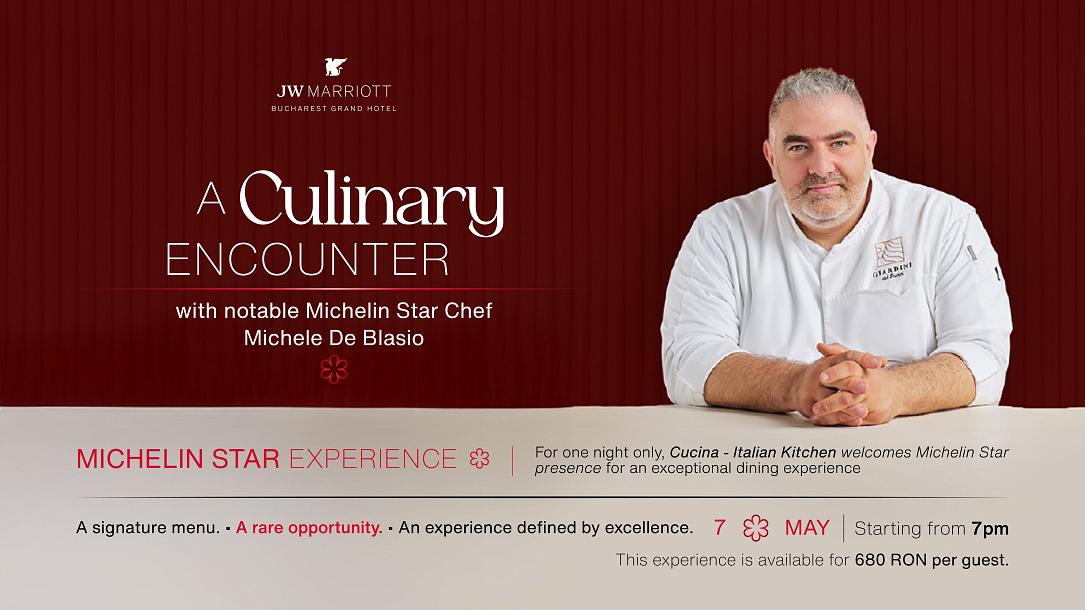 Chef MICHELE De Blasio, la Cucina DOAR o seară: Festin culinar stelar