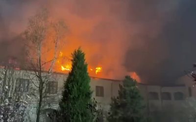 Incendiu devastator la Mănăstirea Bistrița: Flăcări pe 800 mp