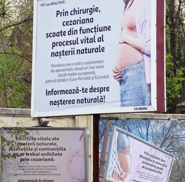București: Colegiul Medicilor, scandal după panouri pro-cezariană. Avertisment dur