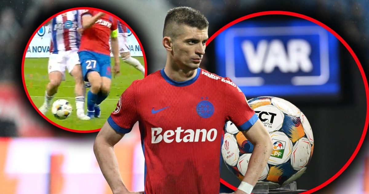 VAR-ul salvează un tușier în FCSB – Oțelul: Tănase, show pentru fani
