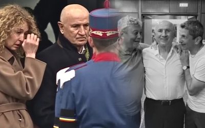Copos, în lacrimi la catafalcul lui Lucescu. Imagini emoționante de la Arena Națională