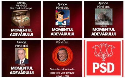 PSD, luat la mișto pe net: Afișe „Momentul Adevărului”, parodie la adresa liderilor