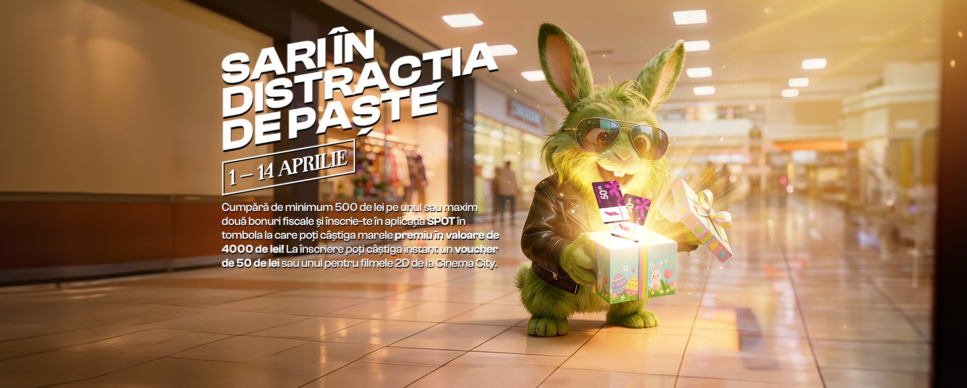 Shopping City Târgu Jiu își așteaptă vizitatorii cu program special și evenimente festive de Paște, anunță un comunicat de presă