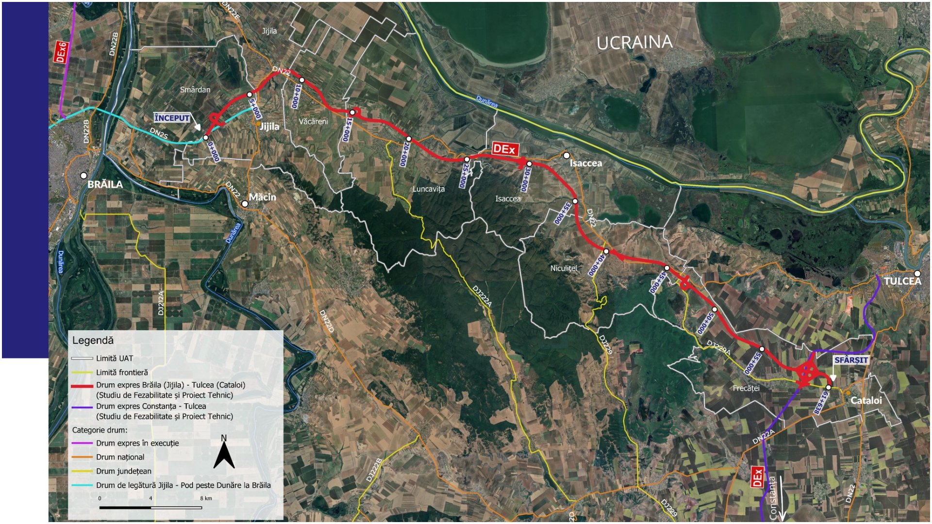 Un nou drum expres, Brăila – Tulcea, se află pe cale să devină realitate, după ce Studiul de Fezabilitate a fost aprobat de Compania Națională de Investiții Rutiere, miercuri