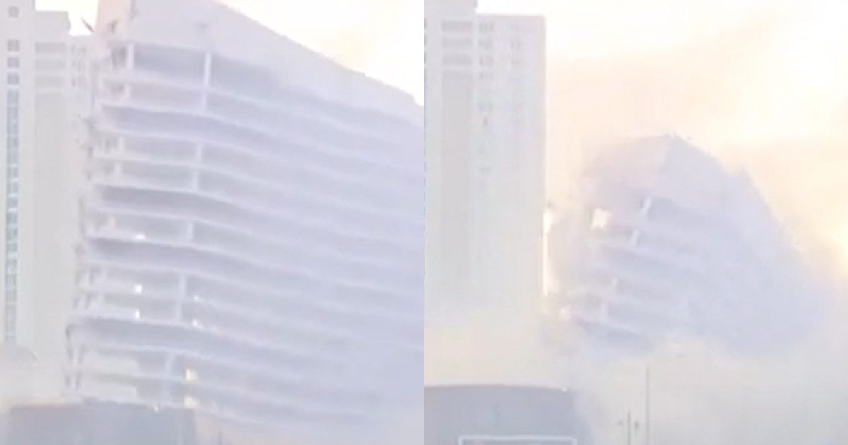 Miami: Implozie spectaculoasă în 20 de secunde. Un zgârie-nori a fost ras!