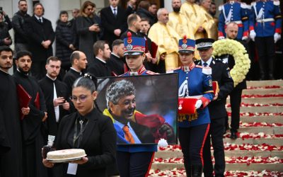 Mircea Lucescu, înmormântat la Bellu cu onoruri militare
