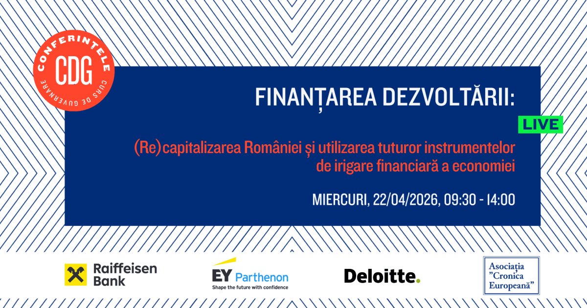Înscrieri pentru Conferința despre Finanțarea Dezvoltării în România