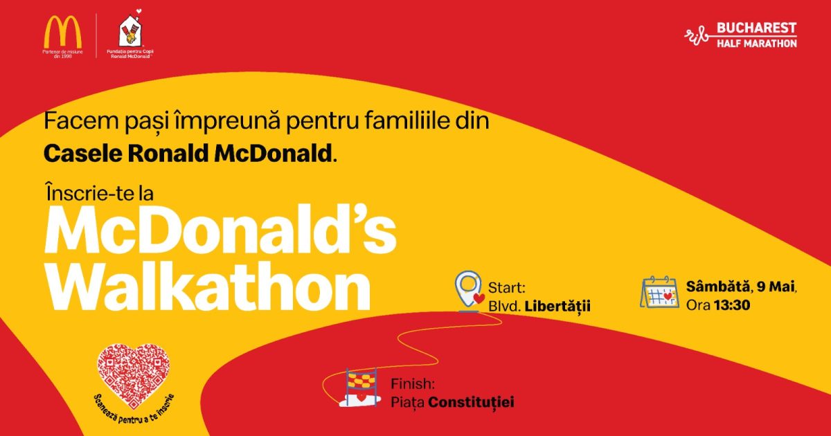 McDonald’s invită la alergare pentru fapte bune, la București Half Marathon!