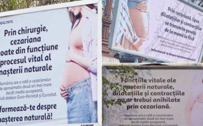 Medicii, revoltați de panourile anti-cezariană din București: „Fără bază științifică”