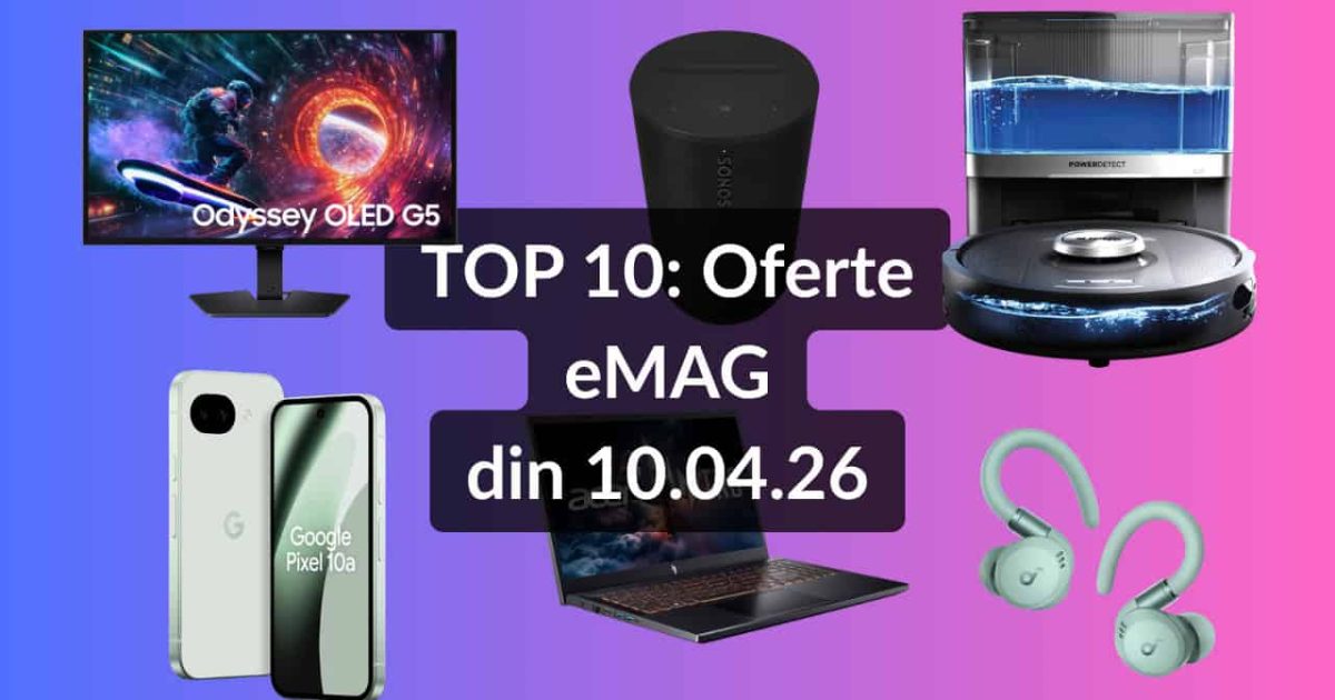 EMAG atacă! Super oferte la căști Anker, telefon Android beton și boxe Sonos