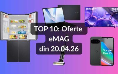 EMAG: Super-oferte de pe 20 aprilie! Samsung, Android, aspirator cu abur, la prețuri mici