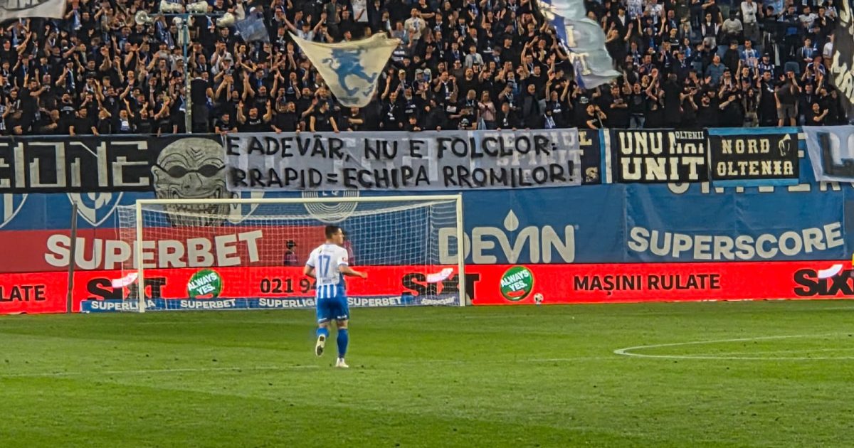 Rasiștii din Peluza Sud au șocat pe Craiova-Rapid