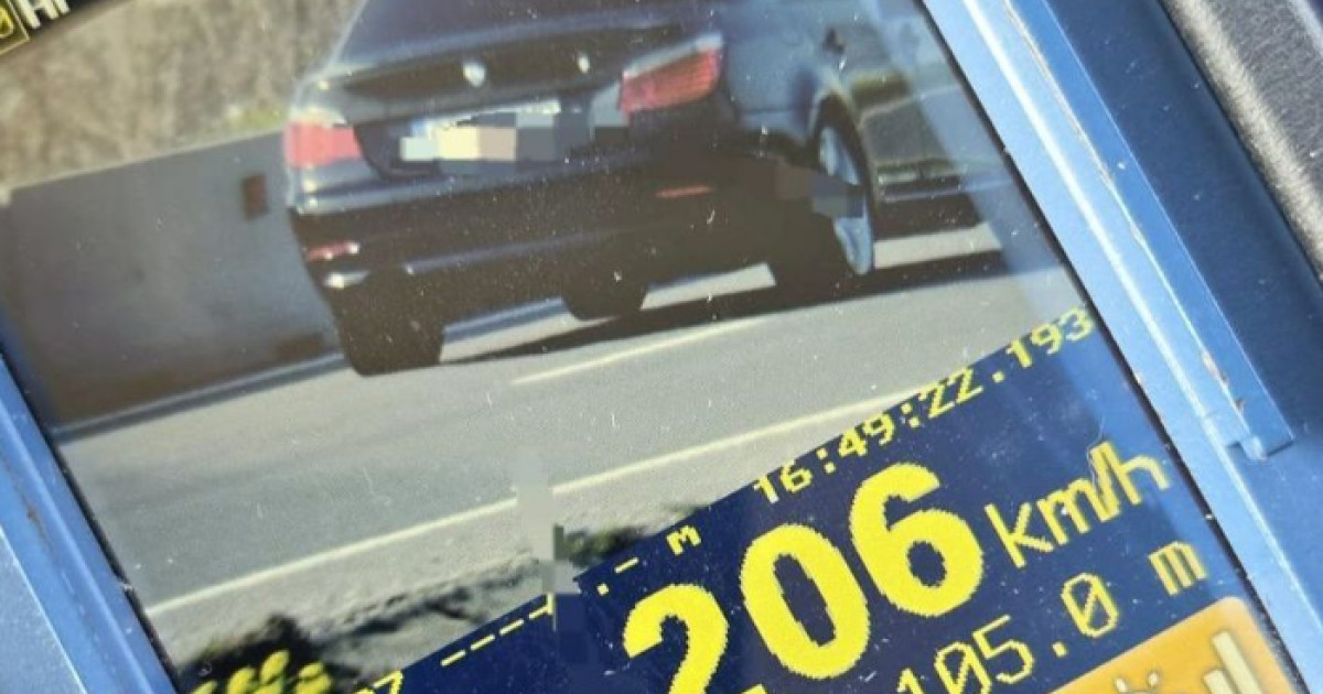Șofer vitezoman, prins cu 206 km/h pe DN: „Șosele, piste de decolare?”