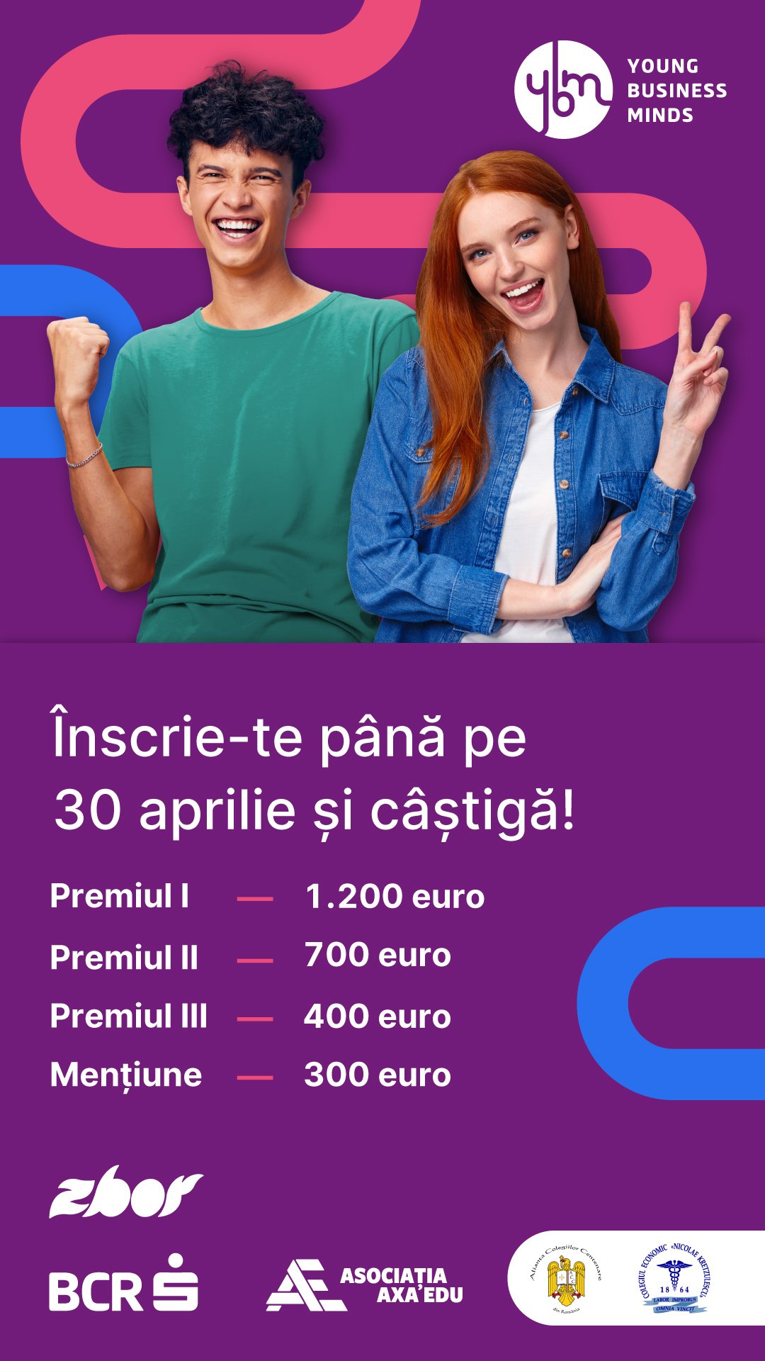 BCR, Axa Edu și Colegiul Economic „Nicolae Kretzulescu” lansează o nouă ediție a competiției Young Business Minds, dedicată liceenilor din București
