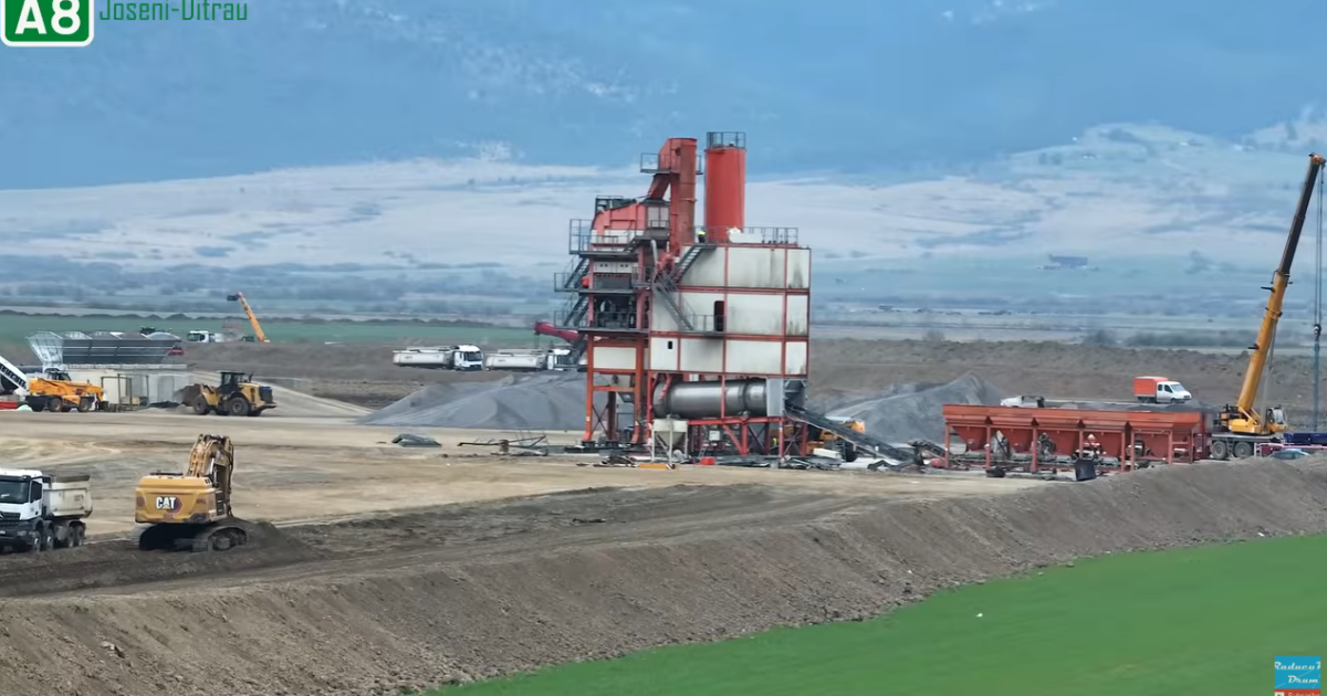 Autostrada Unirii A8: Imagini din șantierul celui mai nou constructor din România