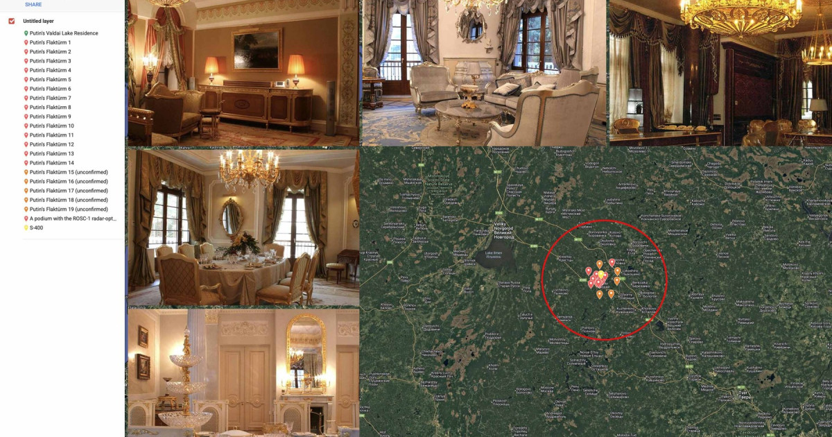 Putin își fortifică buncărul: 7 turnuri antiaeriene la reședința de la Valdai