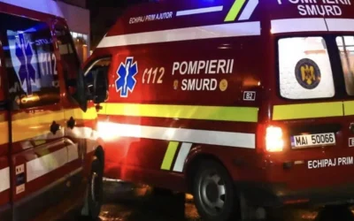 Accident TERIBIL pe DN 17: Mașină, făcută praf după ce a lovit autobuz
