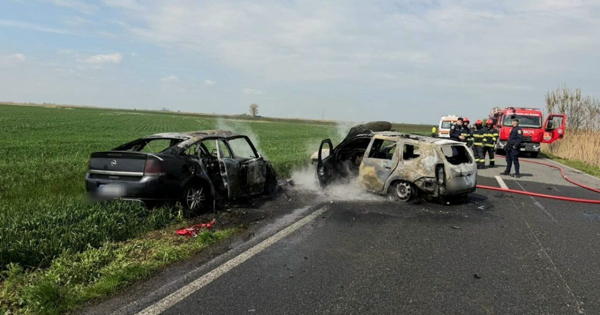 Accident teribil în Timiș: O femeie a murit, trei răniți grav