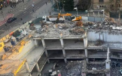 Imagini de pe șantierul AFI Central Tower din Calea Victoriei