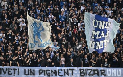 Grotesc la Craiova: Oltenii au afișat bannere șocante contra Rapid, sfidând bunul simț
